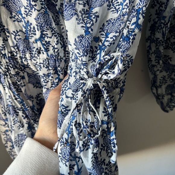 ISABEL MARANT ÉTOILE Parsley Floral-Print Cotton-Voile Mini Dress- Size 34/ 2 - Picture 7 of 16